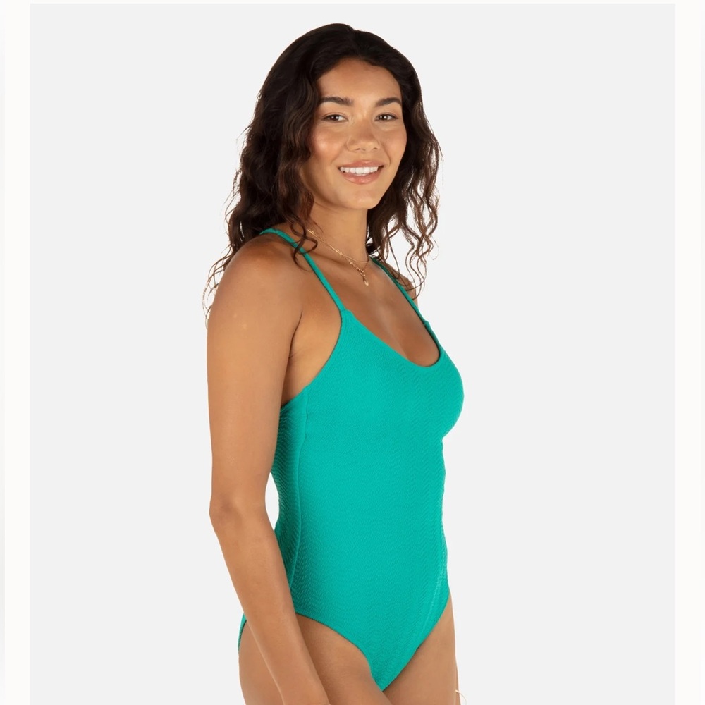 Hurley Turquoise One-Piece Swim Suit - Women Swim - Picture 5 of 5